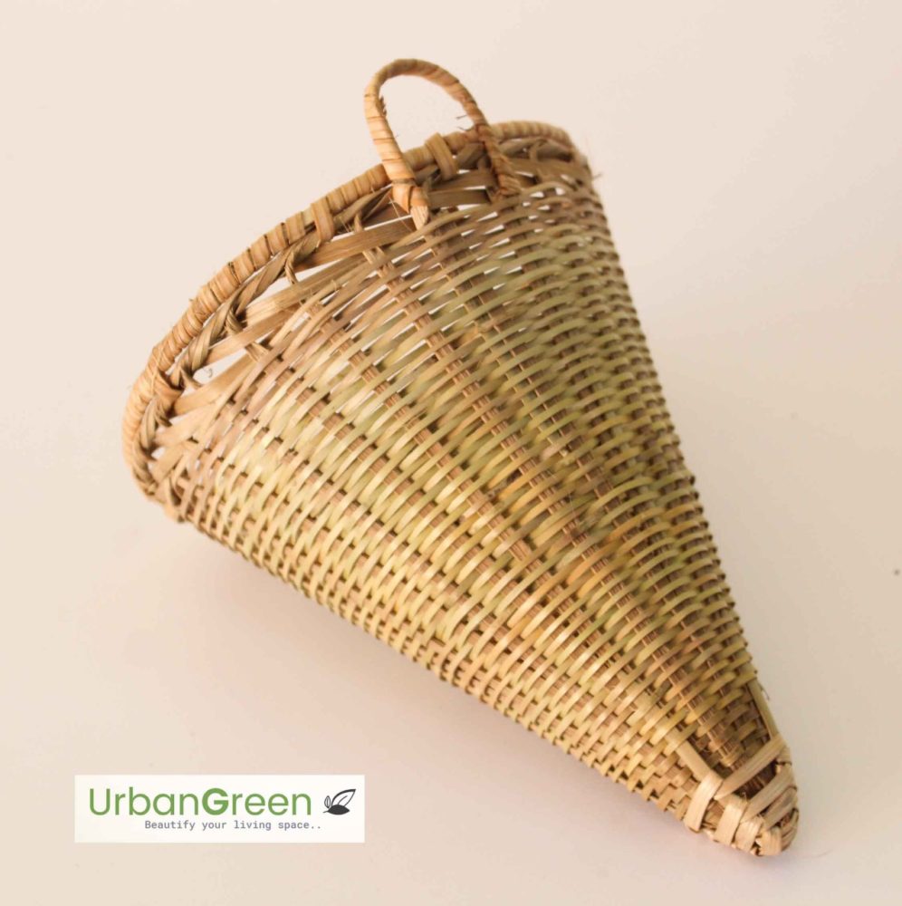 Small Woven Bamboo Planter URBANO.IN For Your Living Space