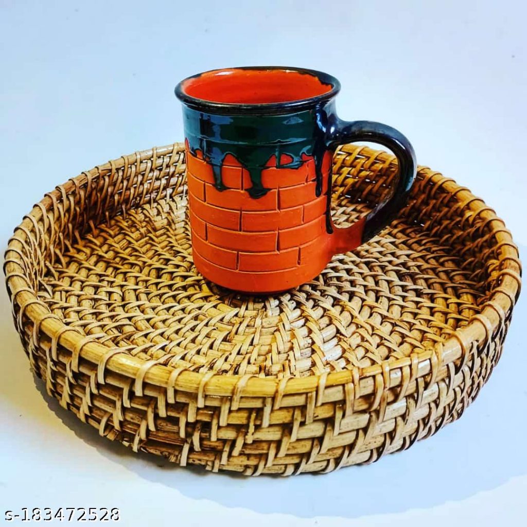 Round Cane Tray Eco URBANO.IN Round Cane Tray Eco