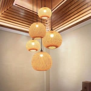 Bamboo lampshade Oval Small Compact